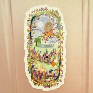 Whimsical animal art stickers- Handmade